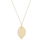 Filigree Leaf Pendant Necklace