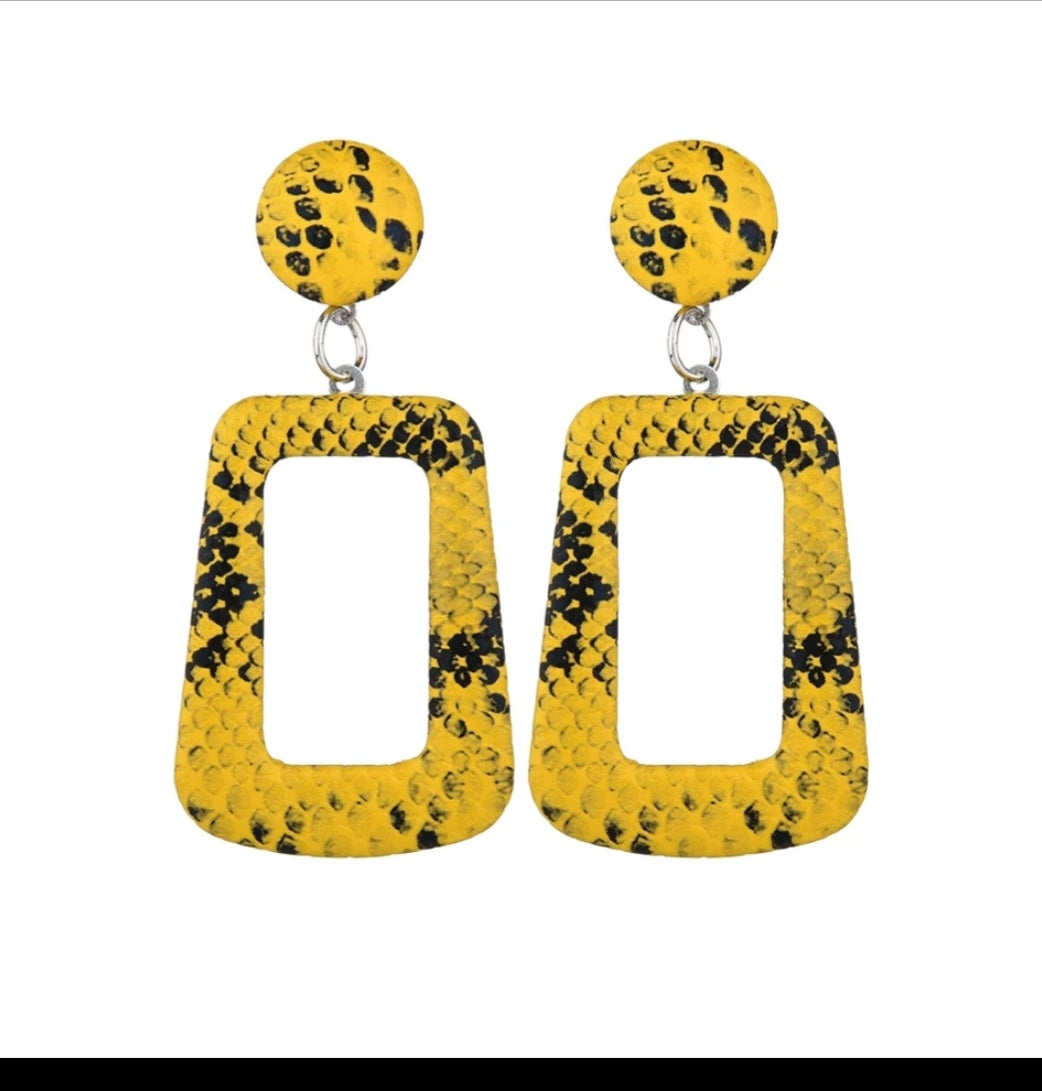 Python Print Rectangle Earrings