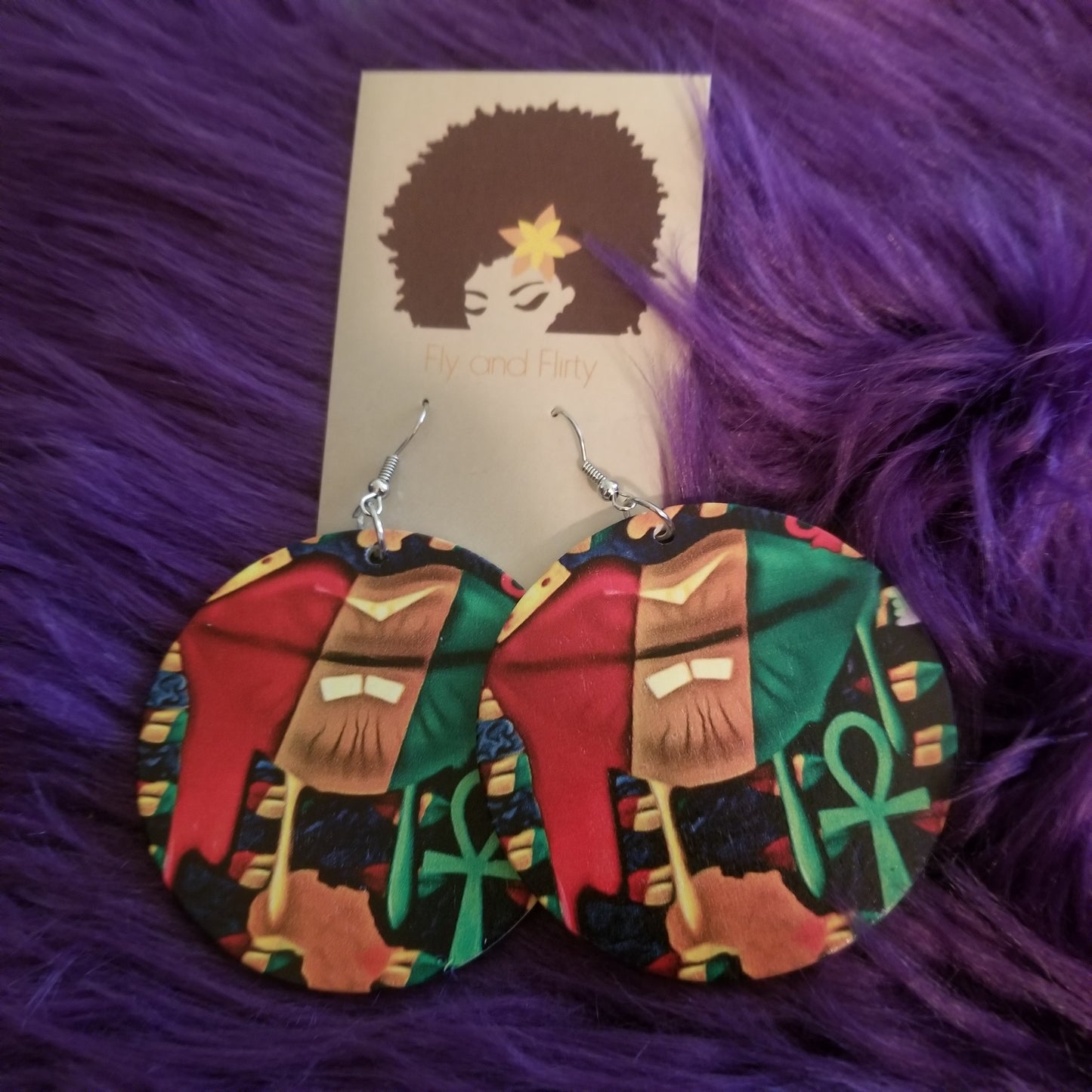 Rasta Lip Drip Earrings