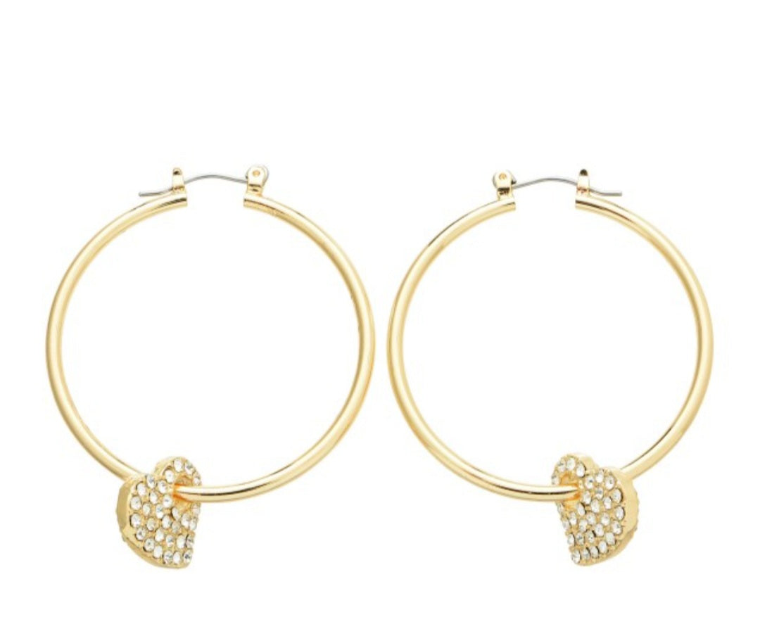 Hoop and Heart Earring