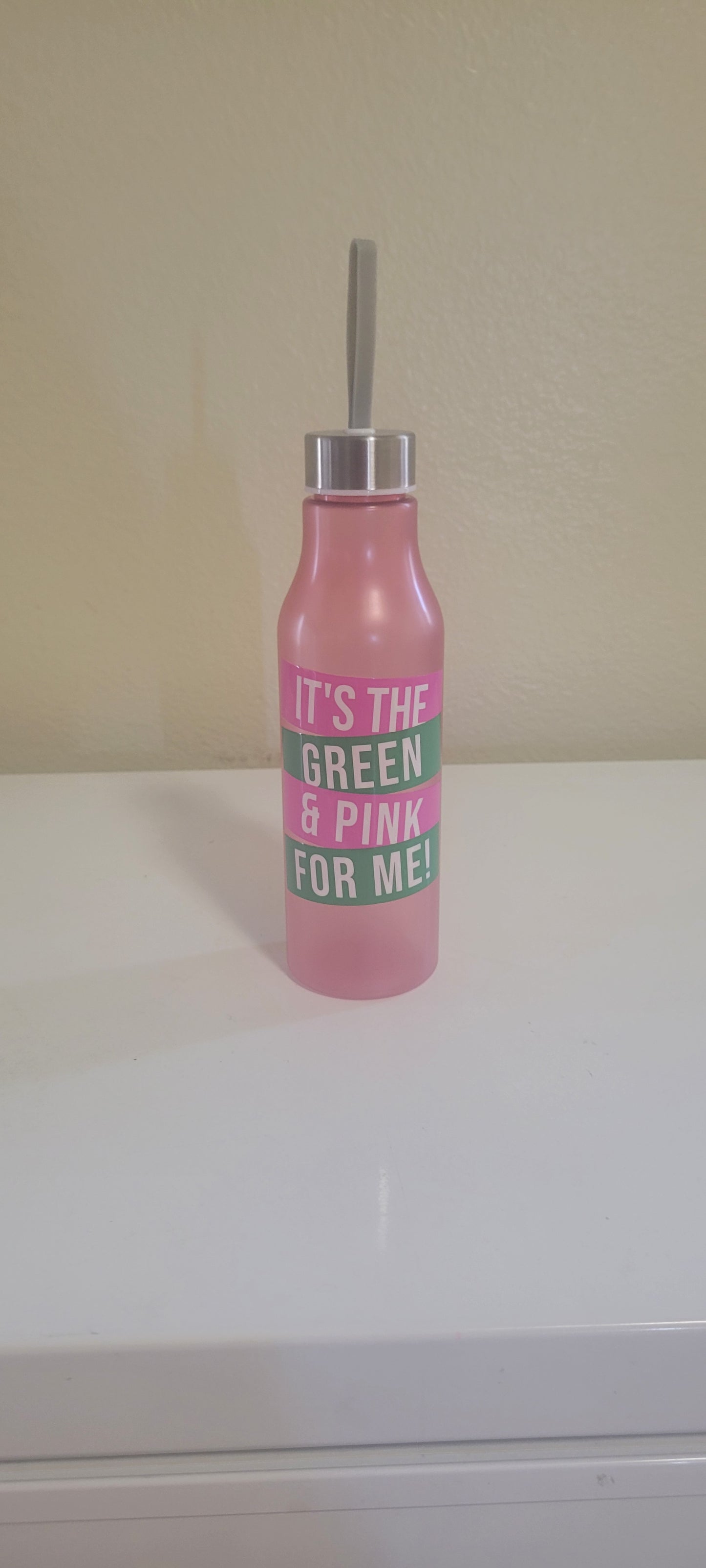 It's The Pink & Green For Me 20oz Water Bottle