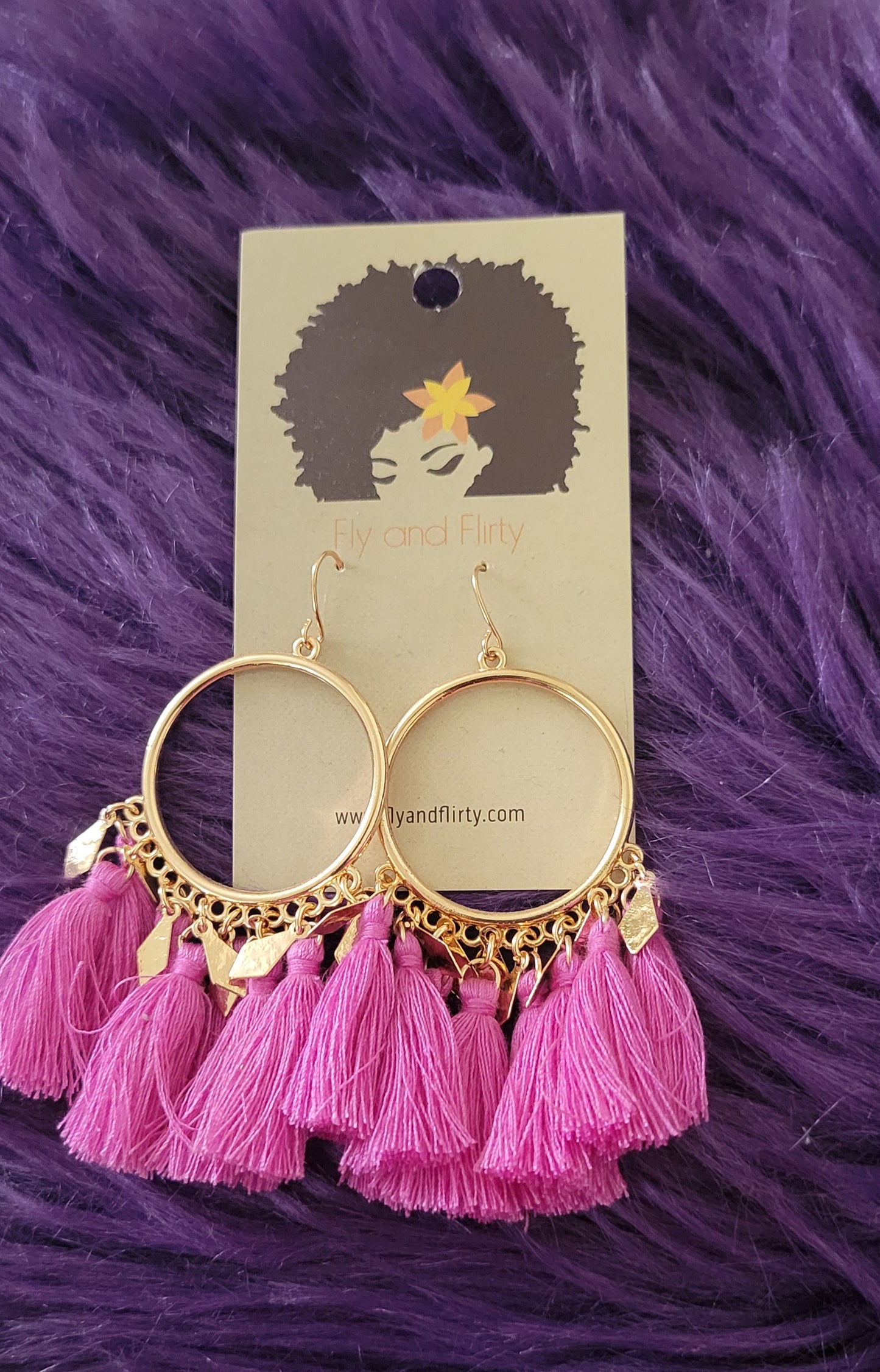 Cotton Tassel Boho Style Earrings