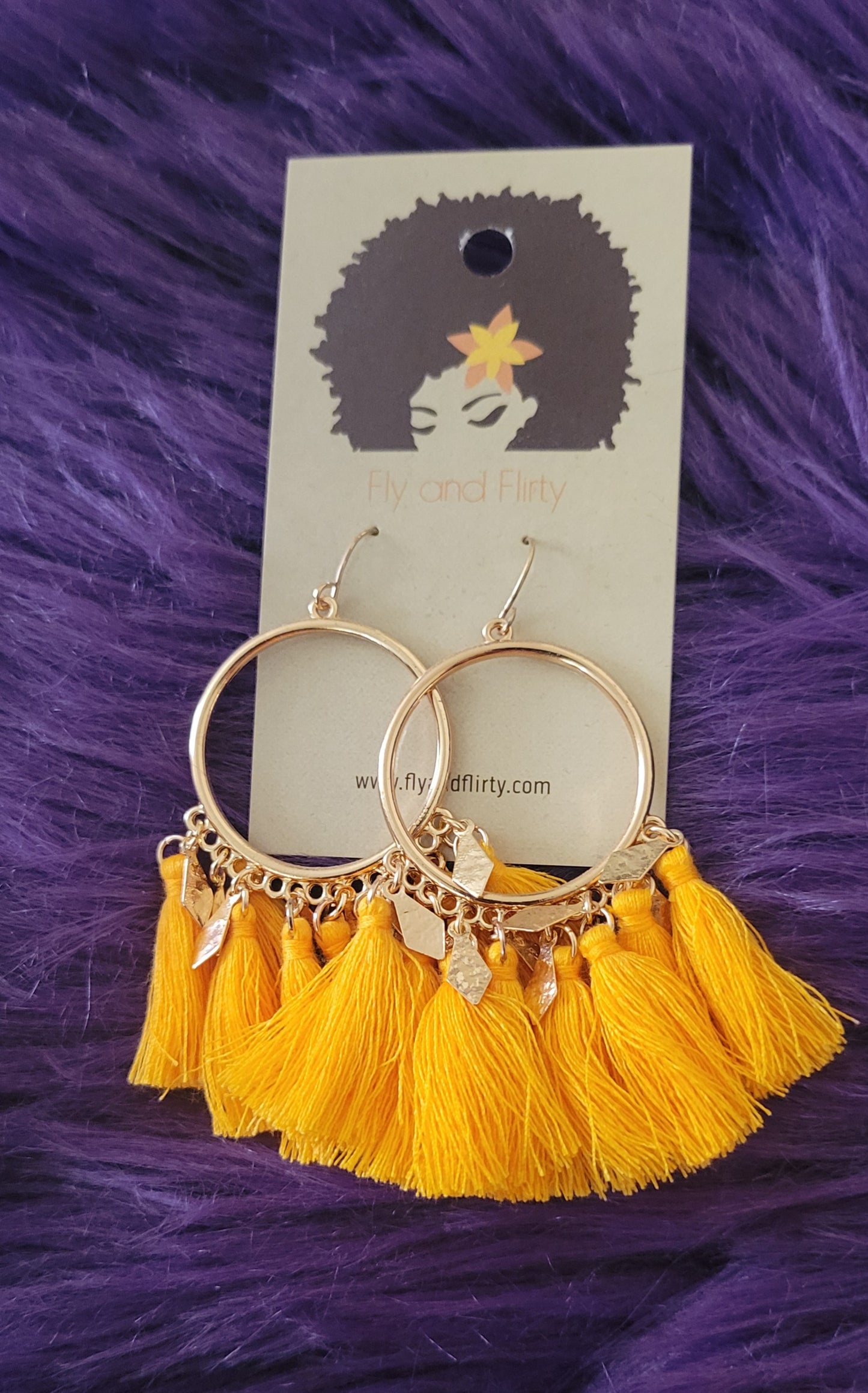 Cotton Tassel Boho Style Earrings