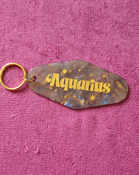 Aquarius Motel Style Keychain