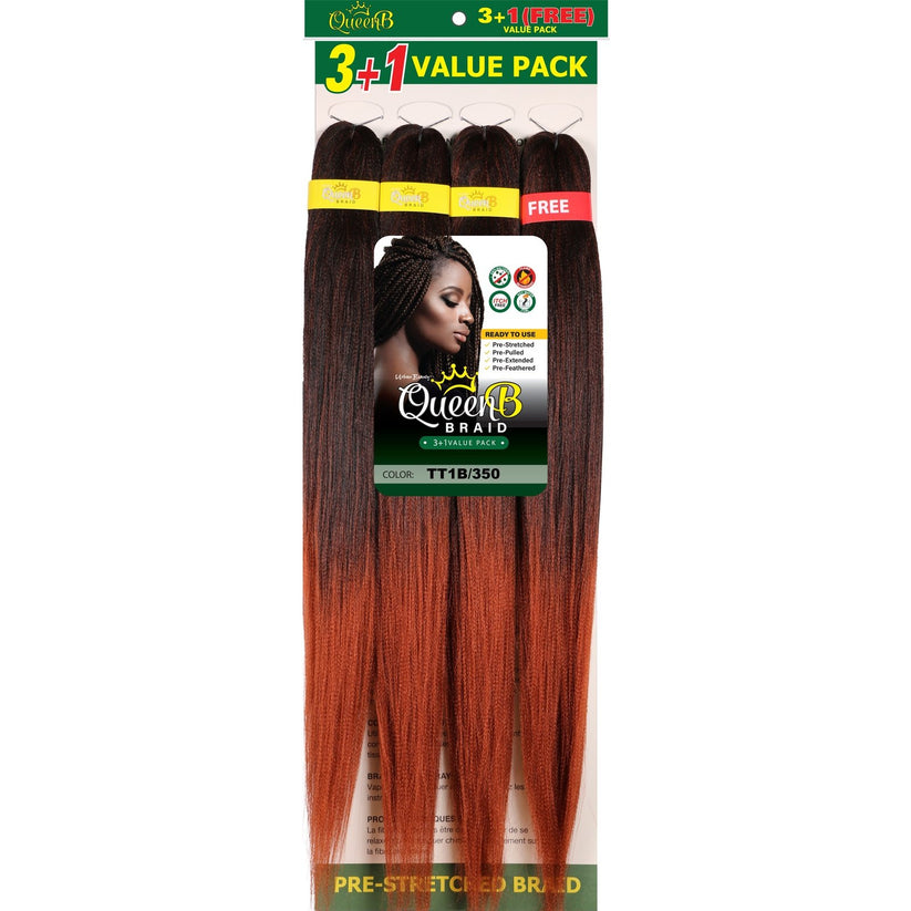 Queen B Pre-Stretched Value Pack 40" TT1B/Red