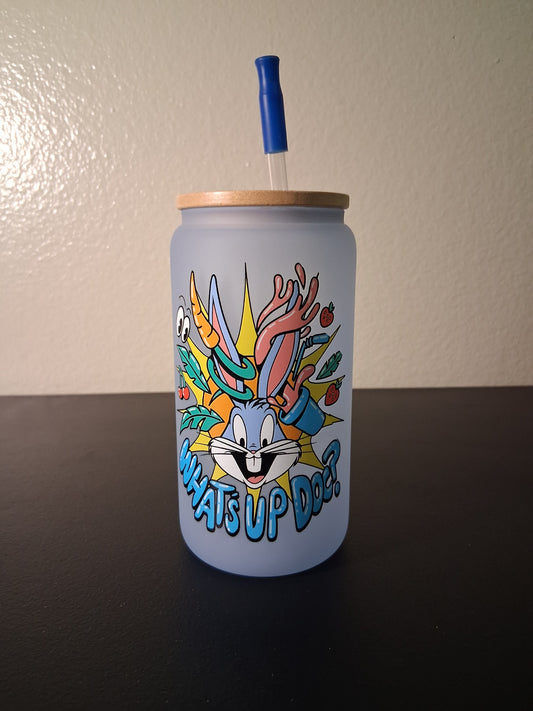 What's Up Doc Blue Frosted Tumbler