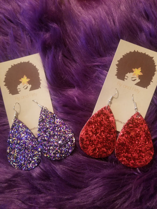 Glitter Drop Earrings