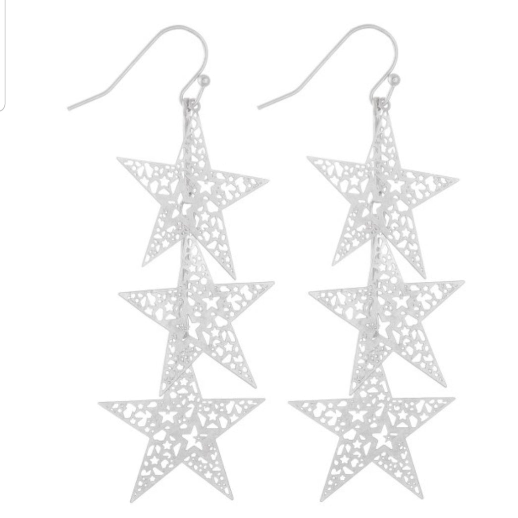 Tri Star Earrings