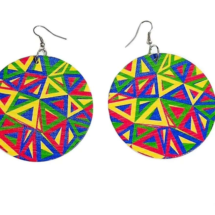 Triangles of Color Earrings