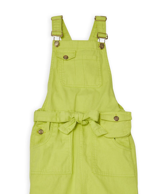 Little Girl Tie Waist Overall Dress